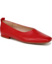 Macy's red flat shoes shop