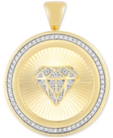 Men's Diamond Symbol Disc Pendant (1/4 ct. t.w.) in 10k Gold - Gold