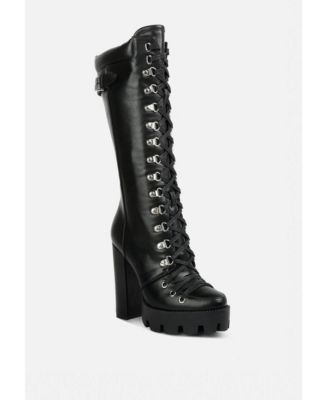 Womens Magnolia Cushion Collared Lace Up Boots