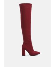 Over the Knee Red Boots for Women Booties Ankle Boots Tall