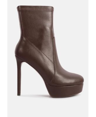 Rossetti stretch pu high heel boots