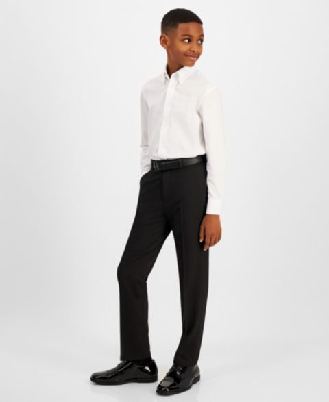 Брюки B By Brooks Brothers Classic Fit Machine Washable Dress Pants для мальчиков, цвет: Чёрный
