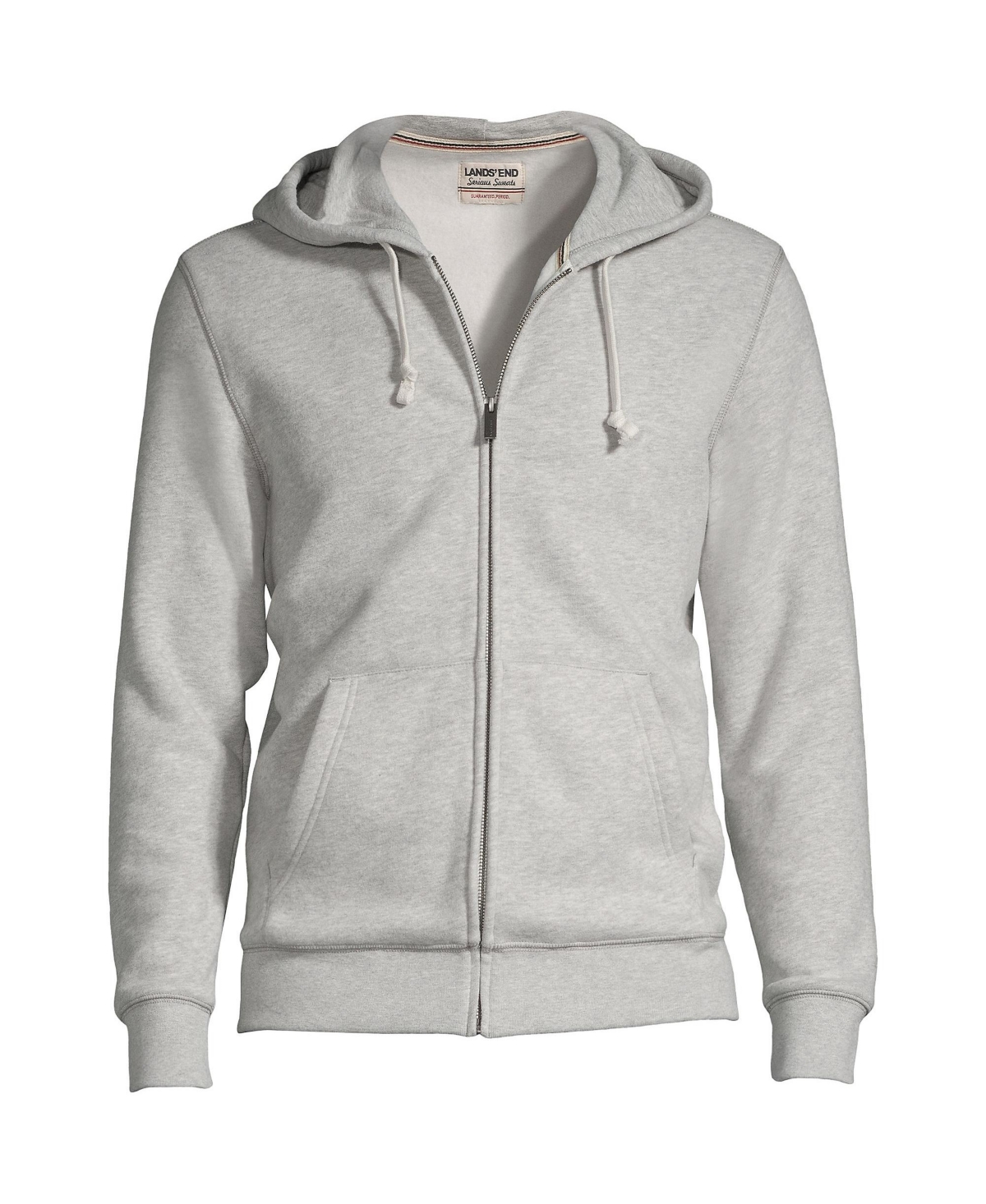 Men's Tall Serious Sweatshirt Full Zip Hoodie - Gray heather