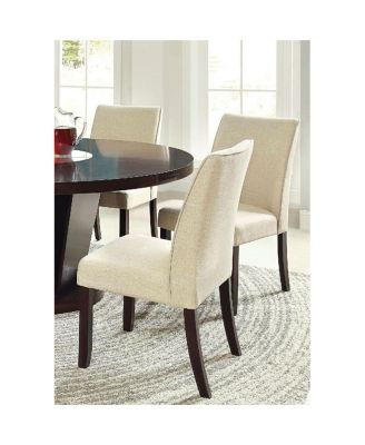 Ivory Fabric Dining Chairs, Set of 2