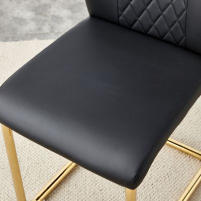Streamdale 6 Modern Dining Chairs with Gold Metal Legs