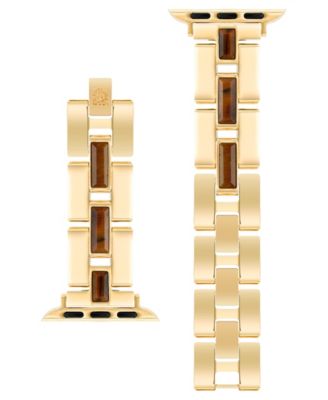 Women's Gold-Tone Alloy Metal Bracelet with Genuine Tiger's Eye designed for Apple Watch&reg; 42mm (Series 10) & 38/40/41mm