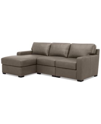 Radley 3-Pc. Leather Modular Chaise Sectional
