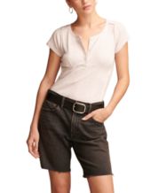 Lucky Brand Women's Lace-Trimmed Henley Top - Macy's