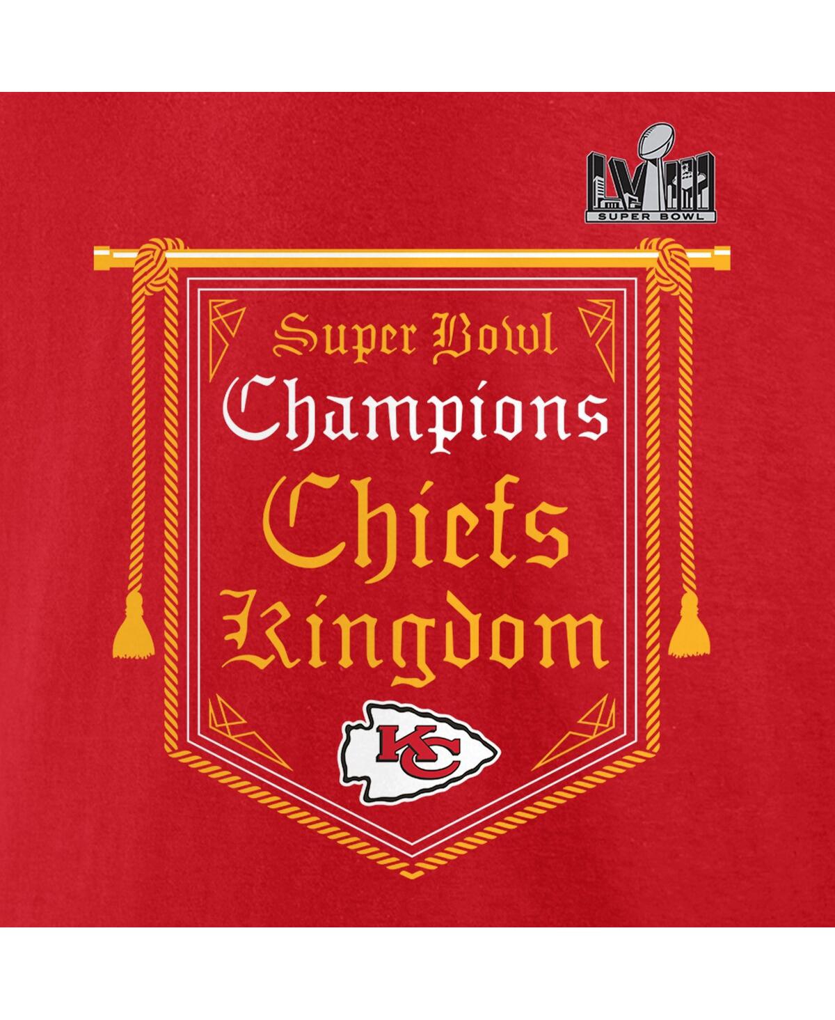 Shop Fanatics Men's  Red Kansas City Chiefs Super Bowl Lviii Champions Hometown On Top T-shirt