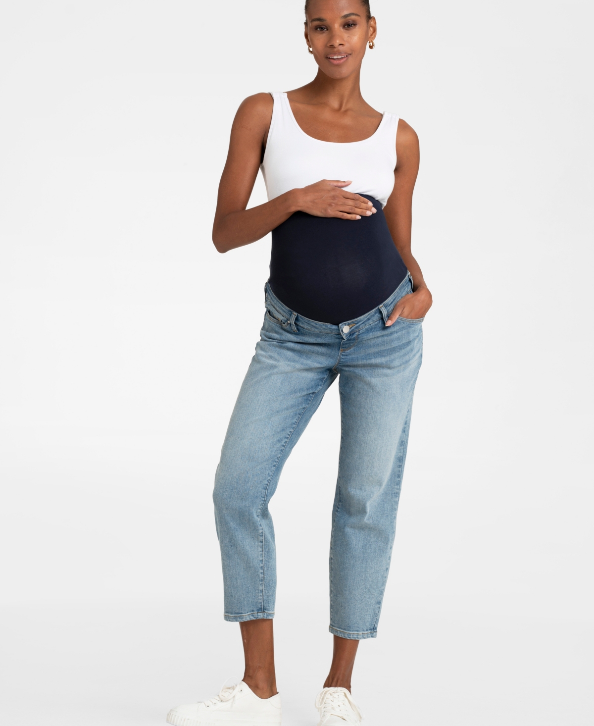 SERAPHINE WOMEN'S COTTON TAPERED MATERNITY JEANS 