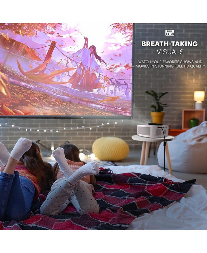 Kodak FLIK X10 Full HD Projector Kit with 100” Projection Screen Macy