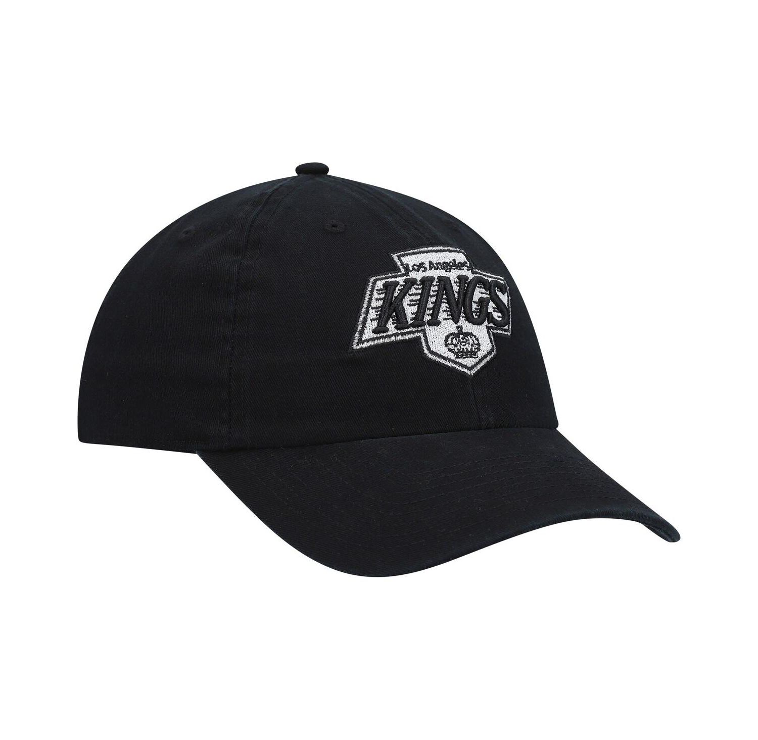 Men's Black Los Angeles Kings Team Clean Up Adjustable Hat