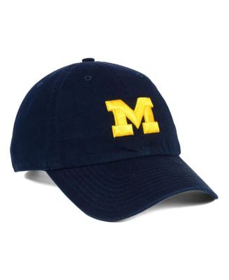 Men's Navy Distressed Michigan Wolverines Vintage-Like Clean Up Adjustable Hat
