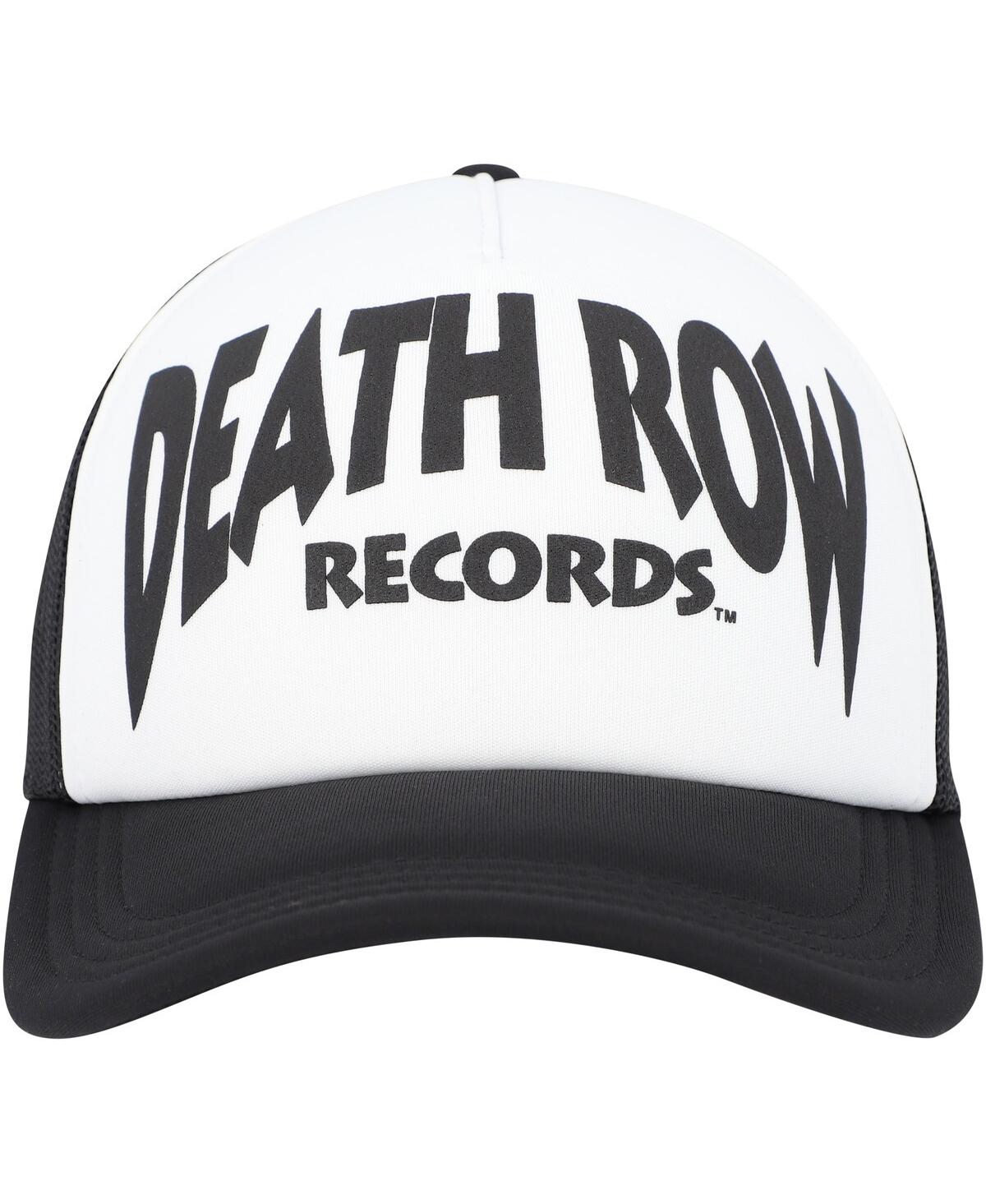 Shop Lids Men's White, Black Death Row Records Trucker Adjustable Hat In White,black