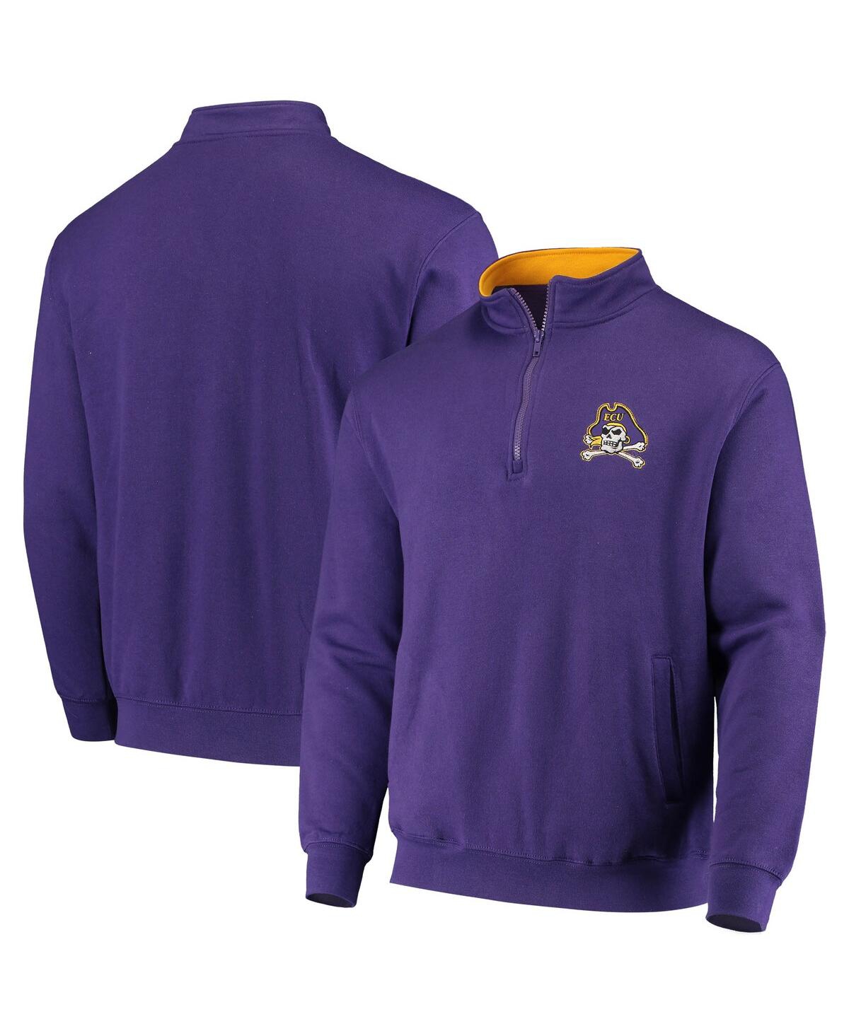 Men's Colosseum Purple Ecu Pirates Tortugas Logo Quarter-Zip Jacket - Purple