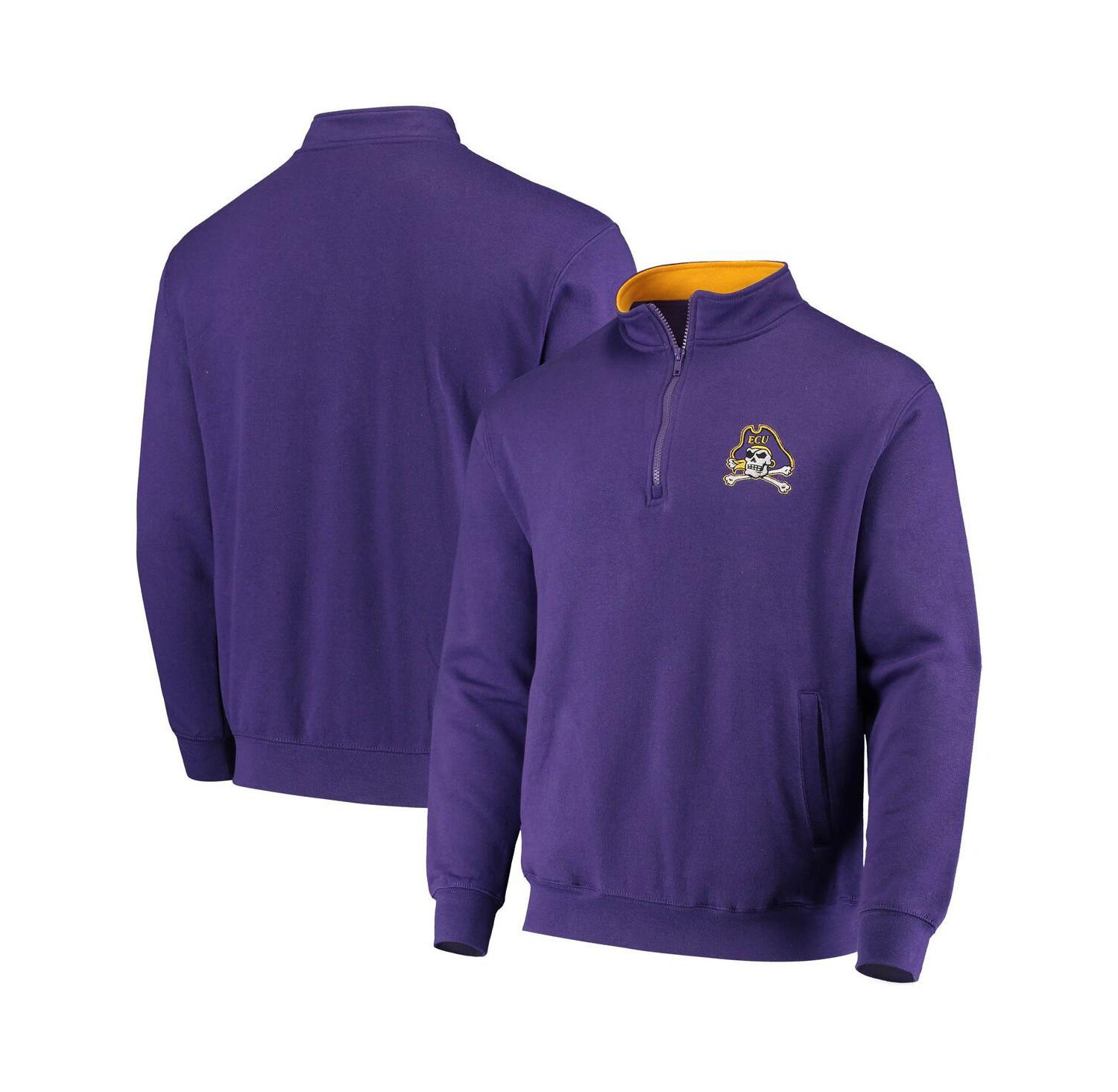Men's Purple ECU Pirates Tortugas Logo Quarter-Zip Jacket