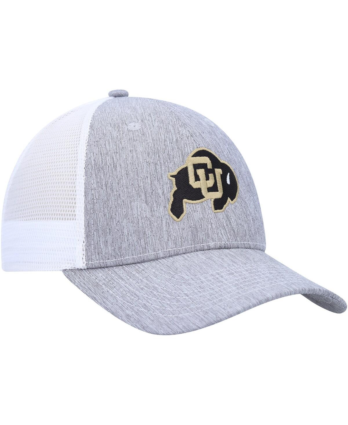 Shop Ahead Men's  Charcoal, White Colorado Buffaloes Brant Trucker Adjustable Hat In Charcoal,white