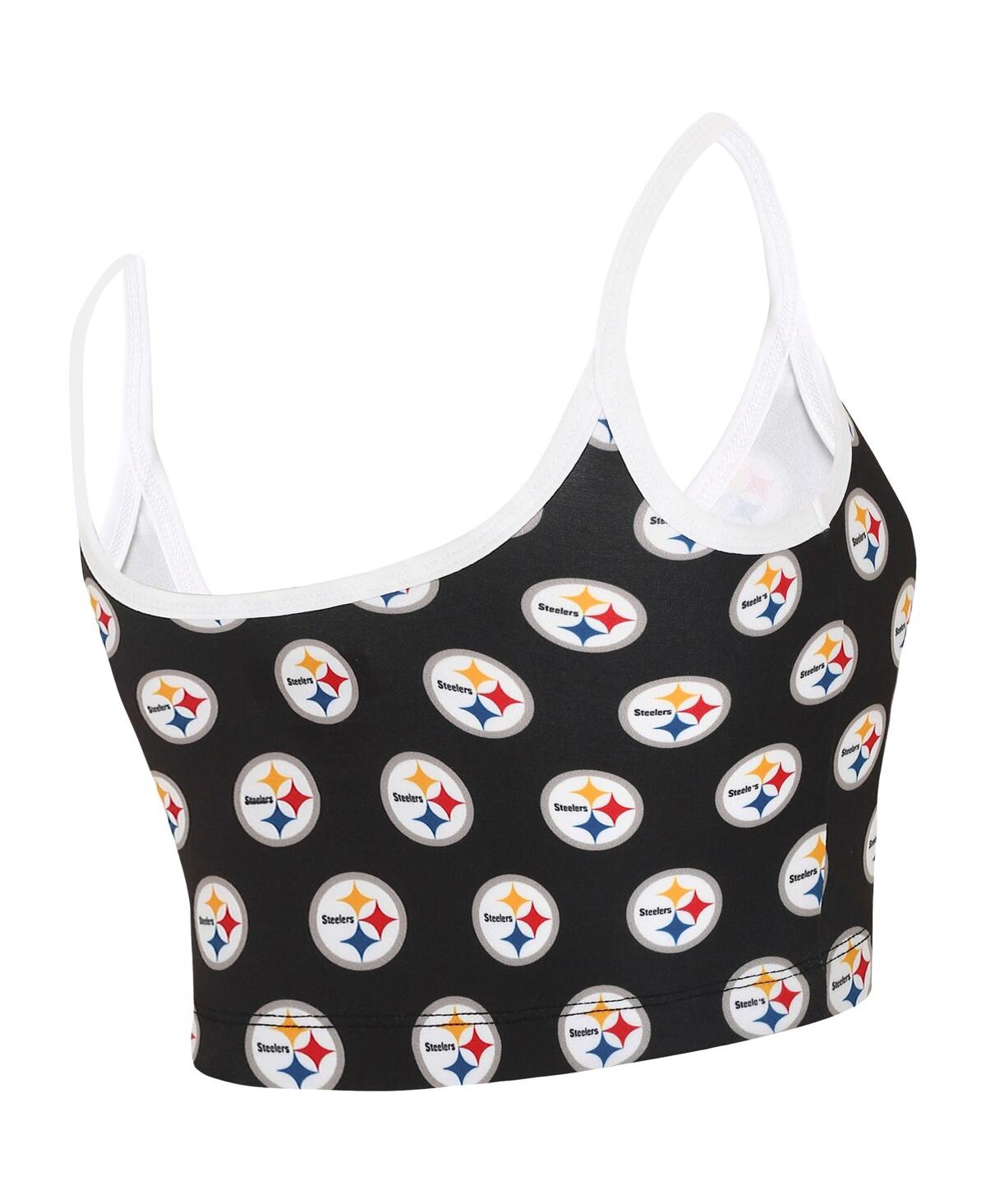 Shop Concepts Sport Women's  Black Pittsburgh Steelers Gauge Lounge Bralette