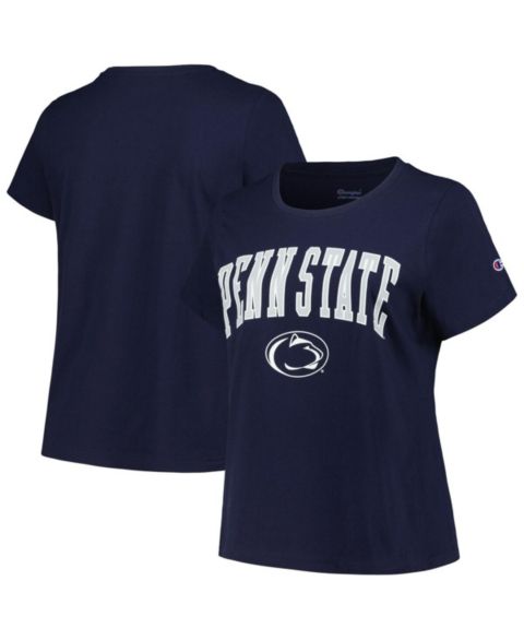 Женская футболка Profile Navy Penn State Nittany Lions Plus Size Arch Over Logo Scoop Neck