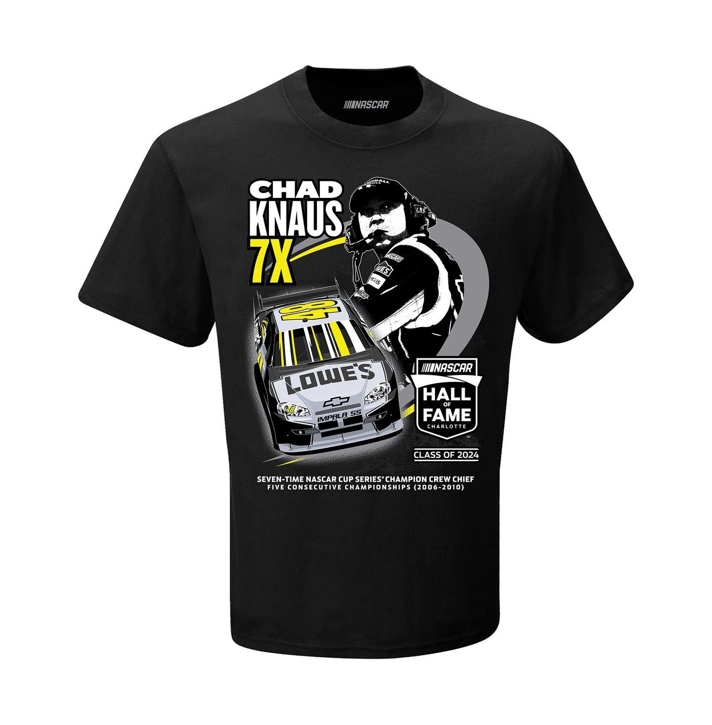 Мужская футболка Checkered Flag Sports Black Chad Knaus NASCAR Hall of Fame Class of 2024 T-shirt — фото 3