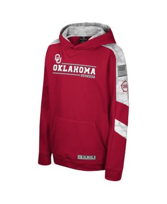 Big Boys Crimson Oklahoma Sooners OHT Military-Inspired Appreciation Cyclone Digital Camo&nbsp;Pullover Hoodie