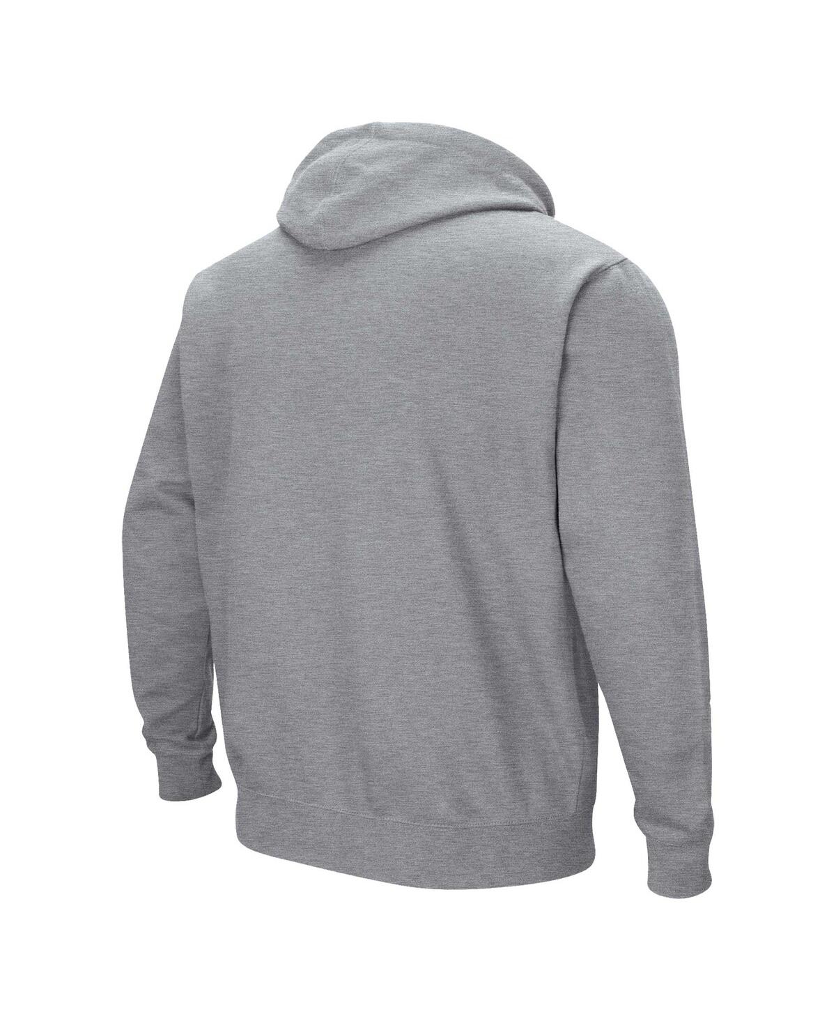 Shop Colosseum Men's  Heather Gray Nebraska Huskers Arch & Logo 3.0 Pullover Hoodie