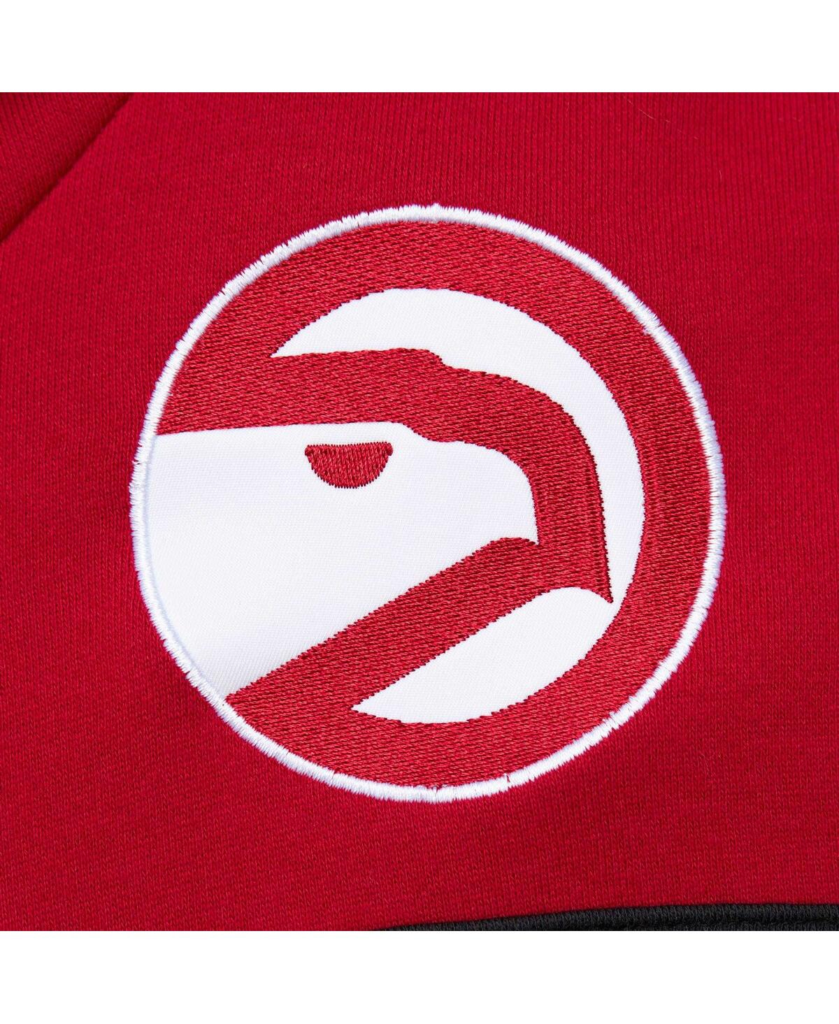 Men's Mitchell & Ness Red Atlanta Hawks Head Coach Pullover Hoodie - Red