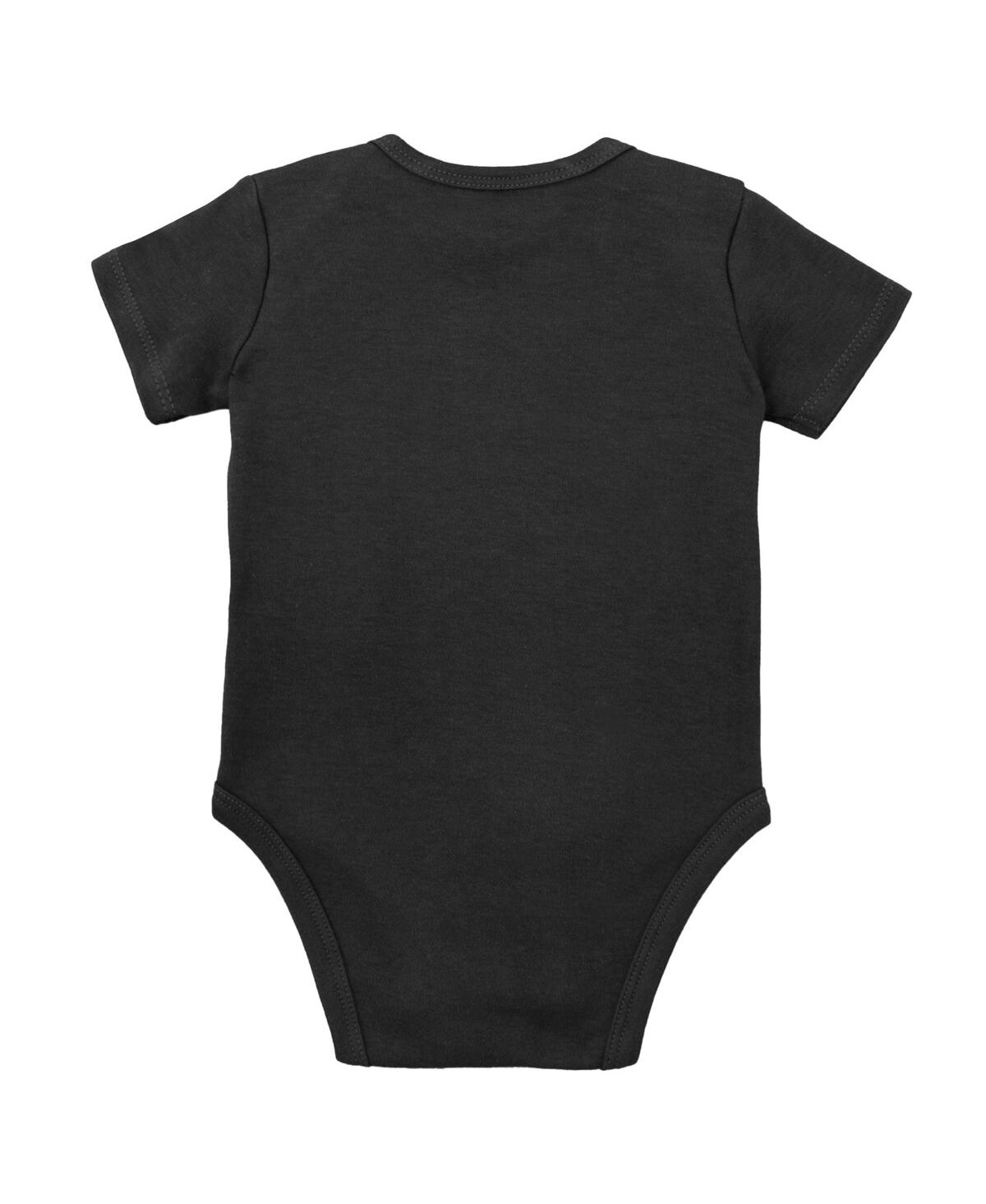 Shop Mitchell & Ness Baby Boys And Girls Mitchell And Ness Black, Gold Iowa Hawkeyes 3-pack Bodysuit, Bib And Bootie Set In Black,gold