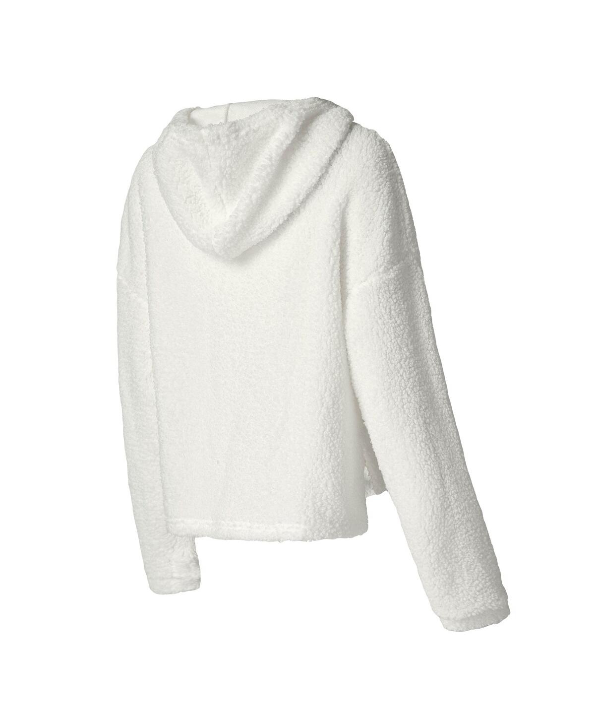 Concepts Sport Women's  White Cleveland Browns Fluffy Pullover Sweatshirt And Shorts Sleep Set In White