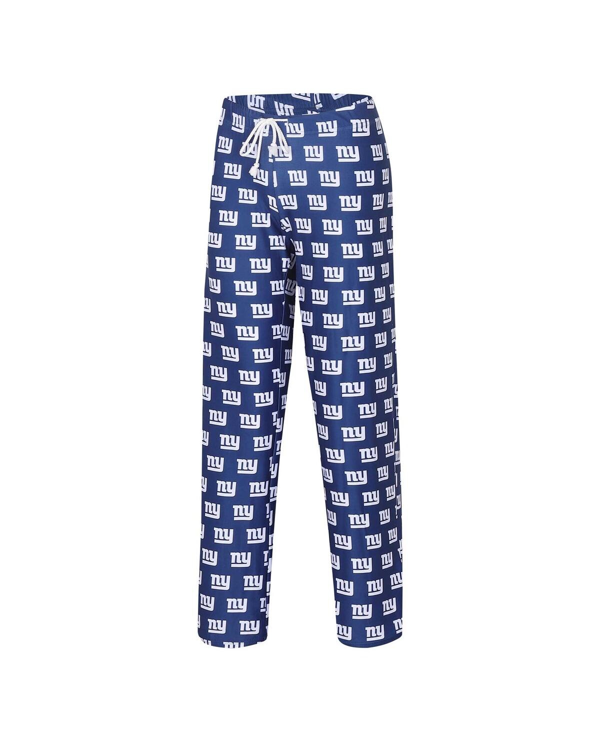 Concepts Sport Women's  Royal New York Giants Gauge Allover Print Sleep Pants In Royal