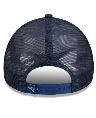 Men's Navy New England Patriots Caliber Trucker 9FORTY Adjustable Hat