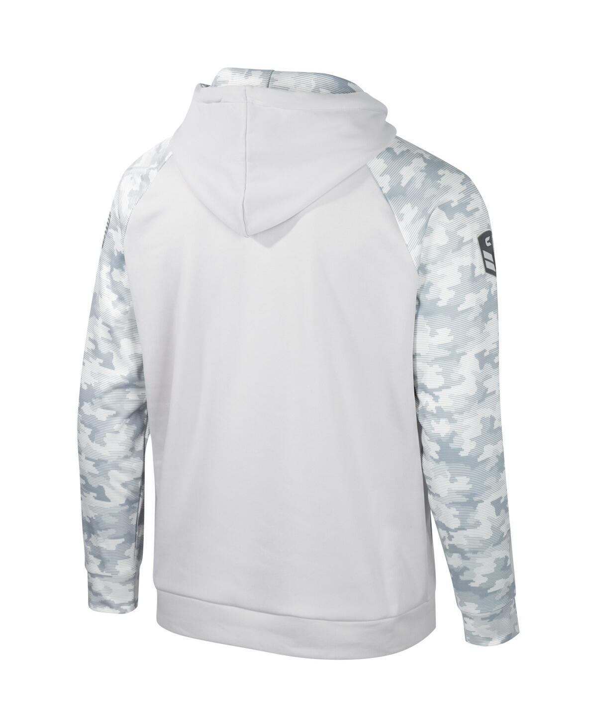 Men's ColosseumMichigan State Spartans Oht Military-Inspired Appreciation Ice Raglan Pullover Hoodie - Gray