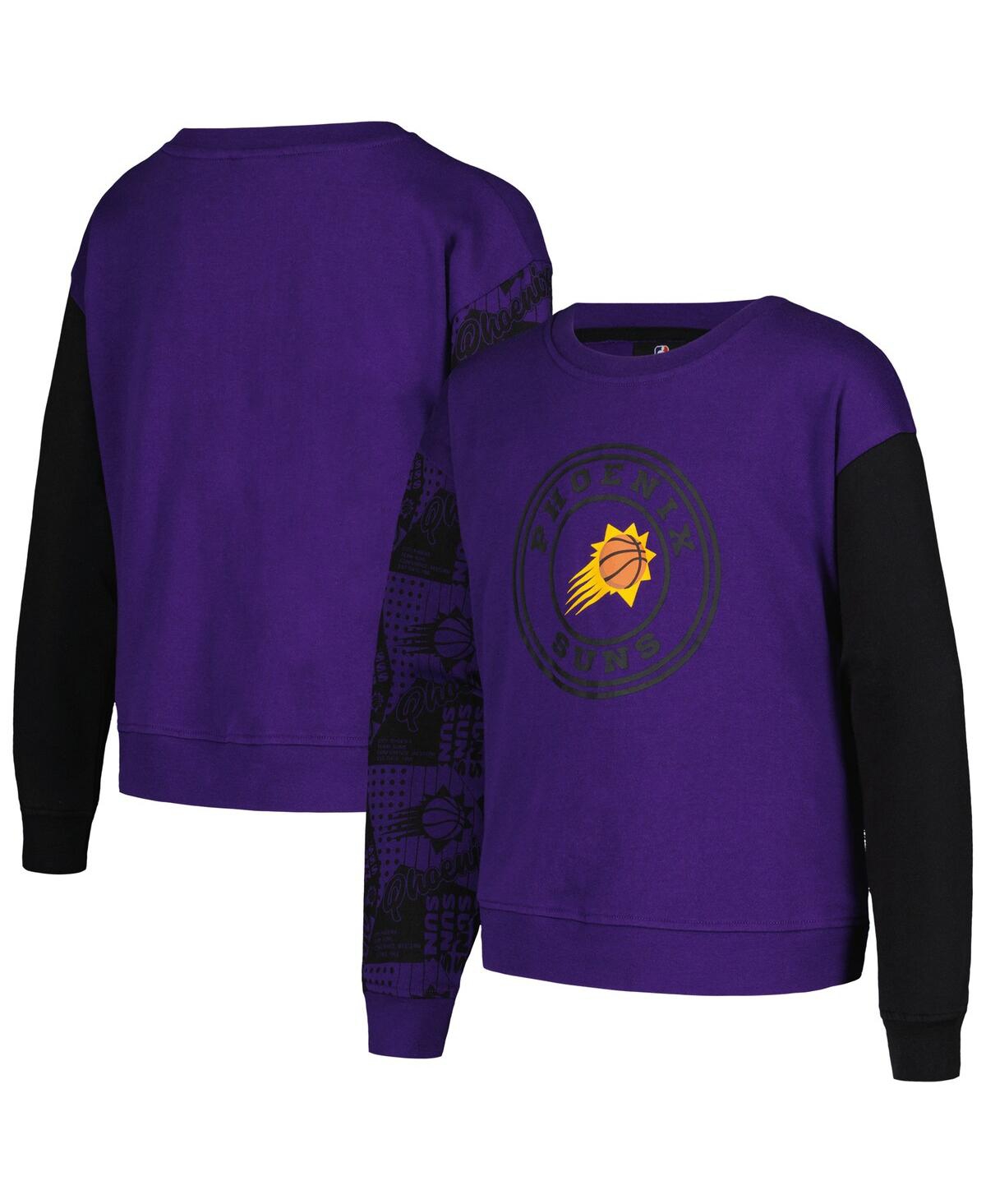 Shop Outerstuff Girls Youth Purple Phoenix Suns Trifecta Pullover Sweatshirt