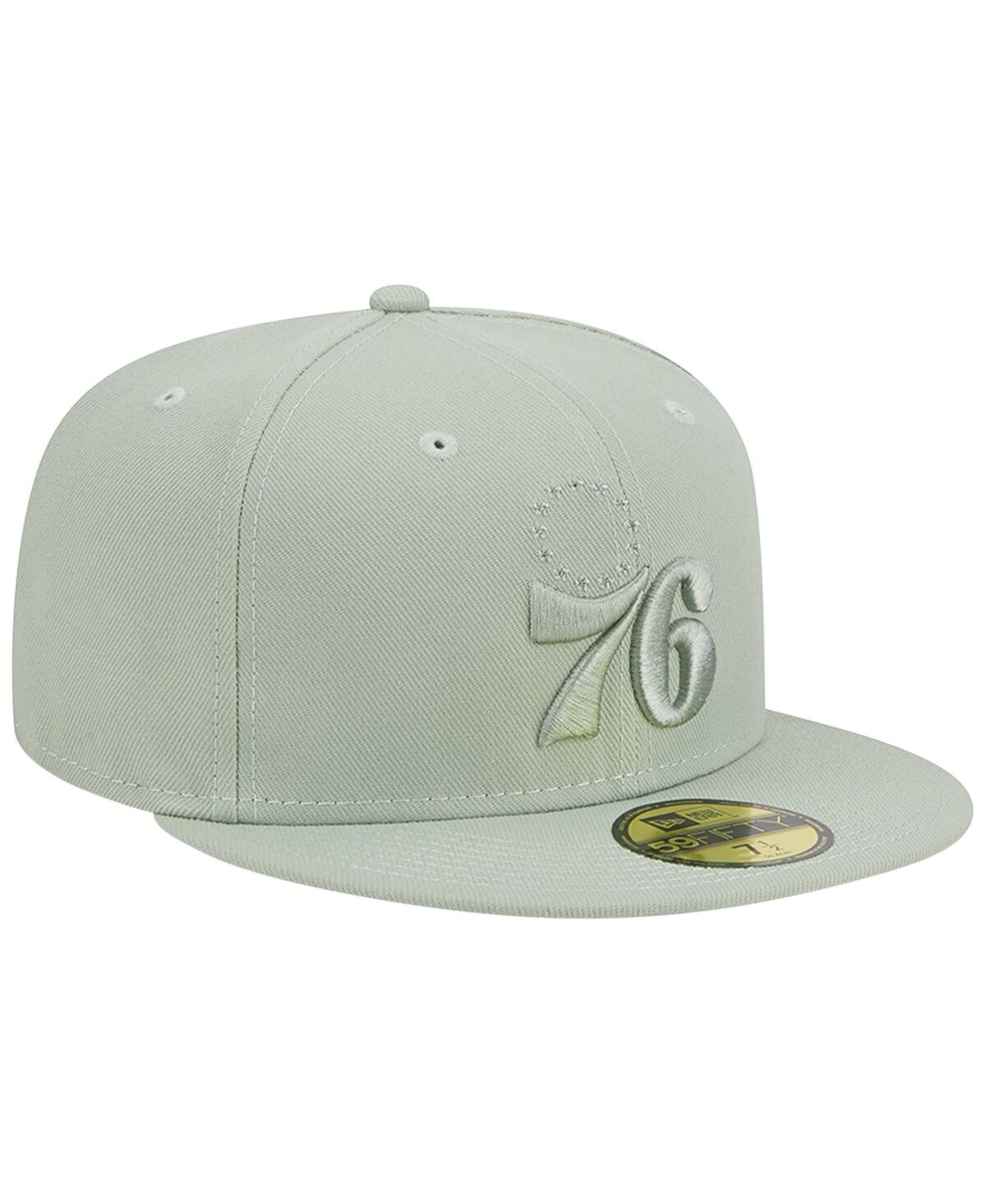 Men's New EraPhiladelphia 76ers Sage Color Pack 59FIFTY Fitted Hat - Light Green
