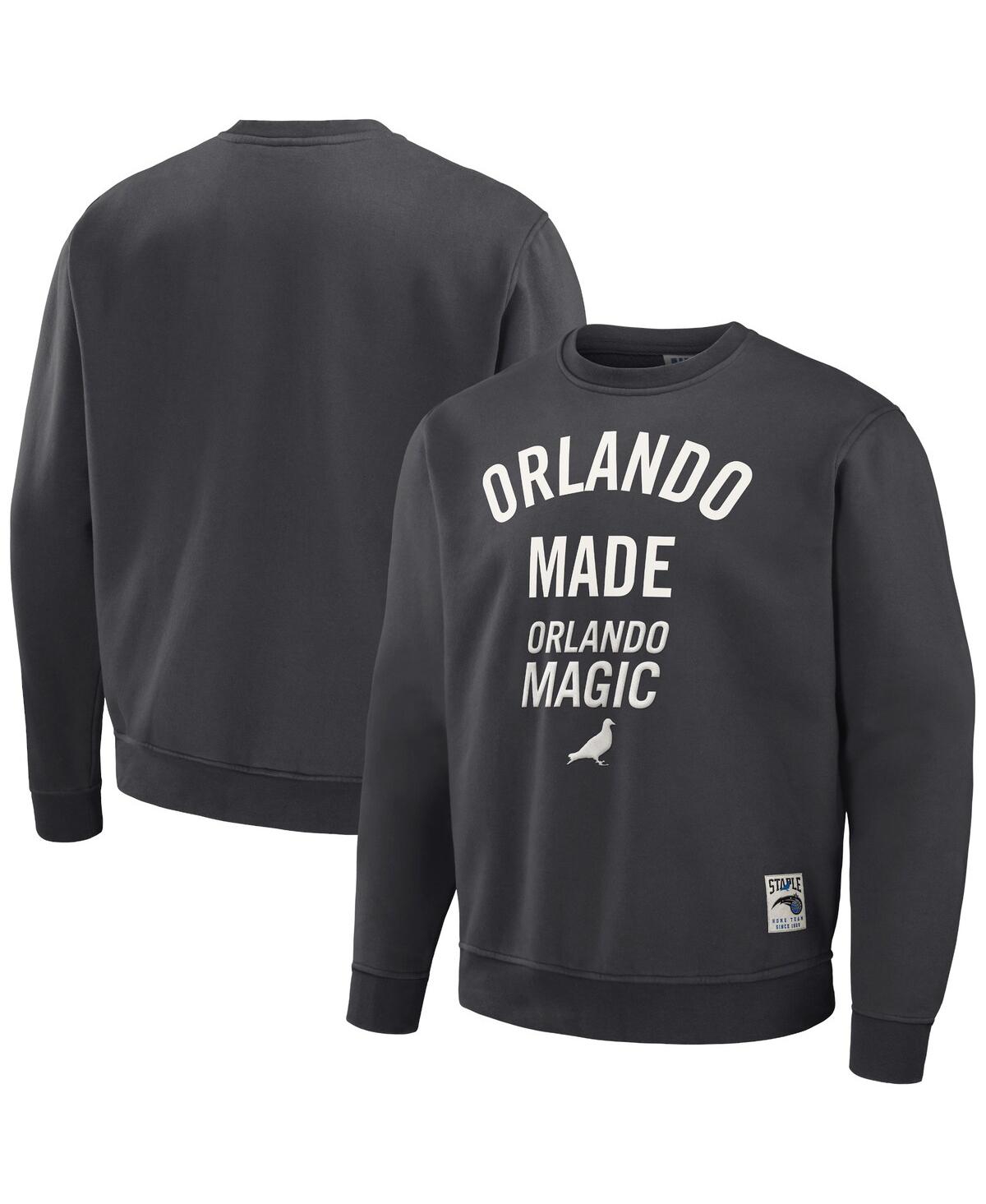 Men's Nba x Staple Anthracite Orlando Magic Plush Pullover Sweatshirt - Anthracite
