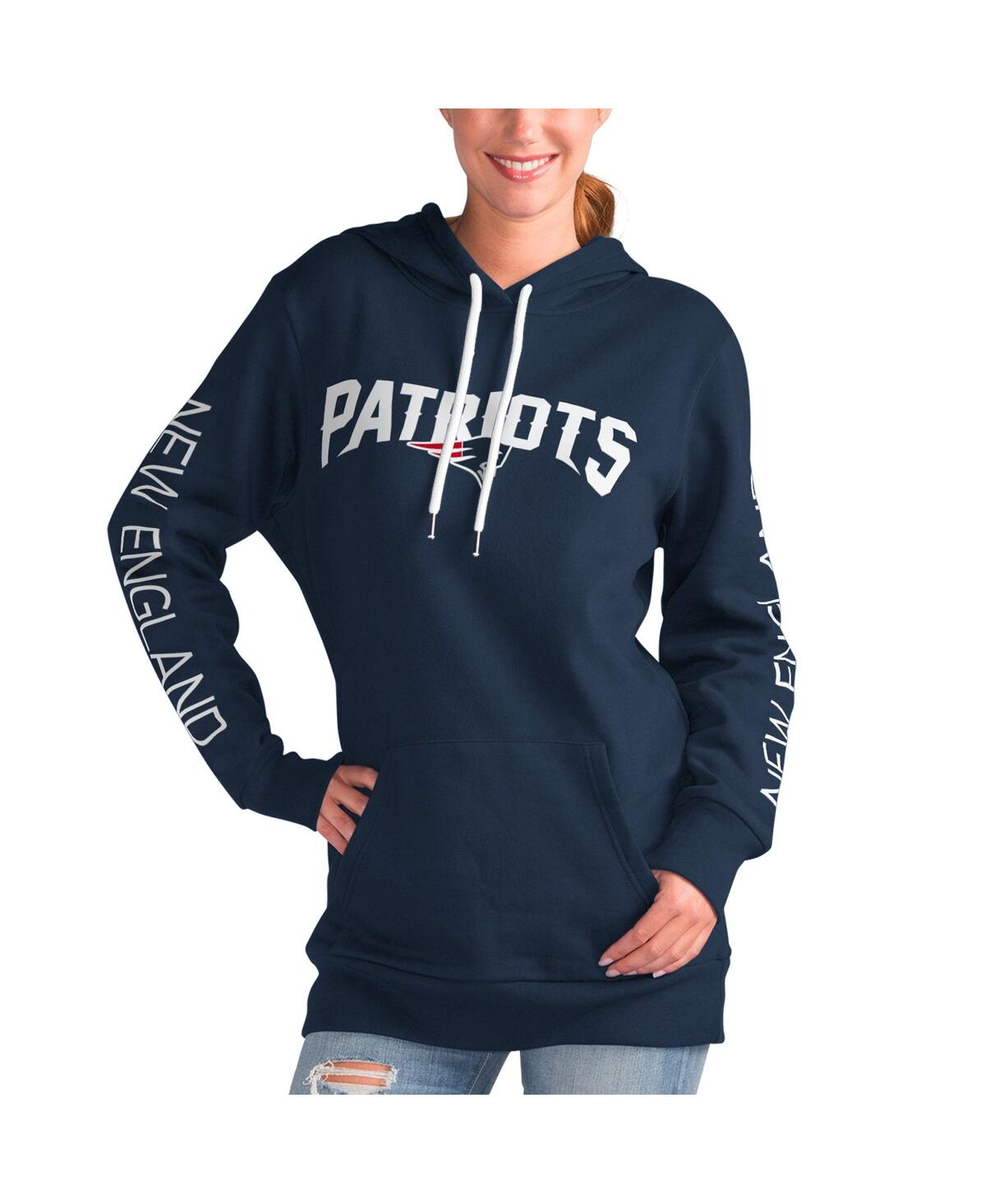 Shop G-iii 4her By Carl Banks Women's  Navy New England Patriots Extra Inning Pullover Hoodie