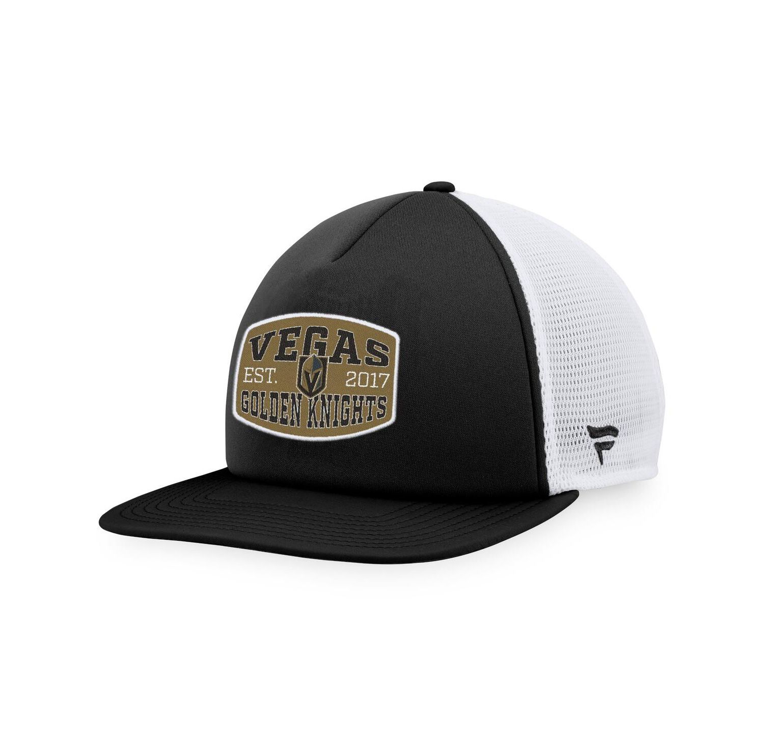 Men's Black, White Vegas Golden Knights Foam Front Patch Trucker Snapback Hat