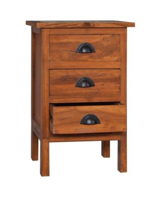 Bedside Cabinet 15.7"x13.8"x23.6" Solid Teak Wood