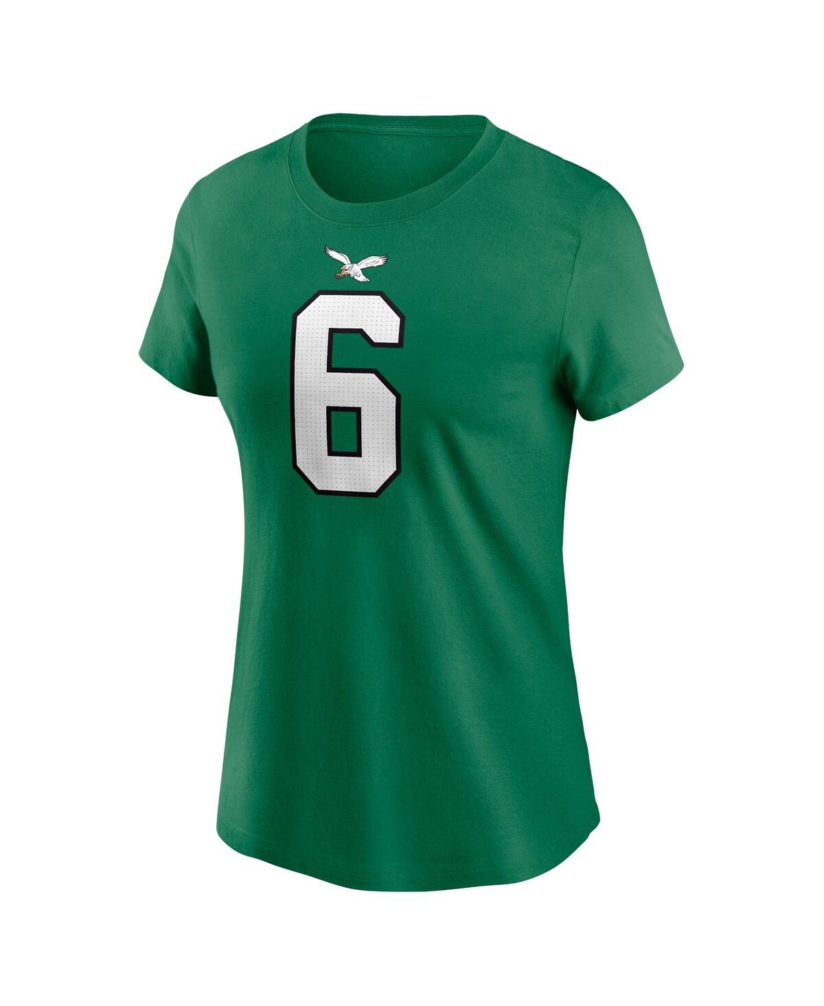 Nike Women's  Devonta Smith Kelly Green Philadelphia Eagles Player Name And Number T-shirt In Kelly Green