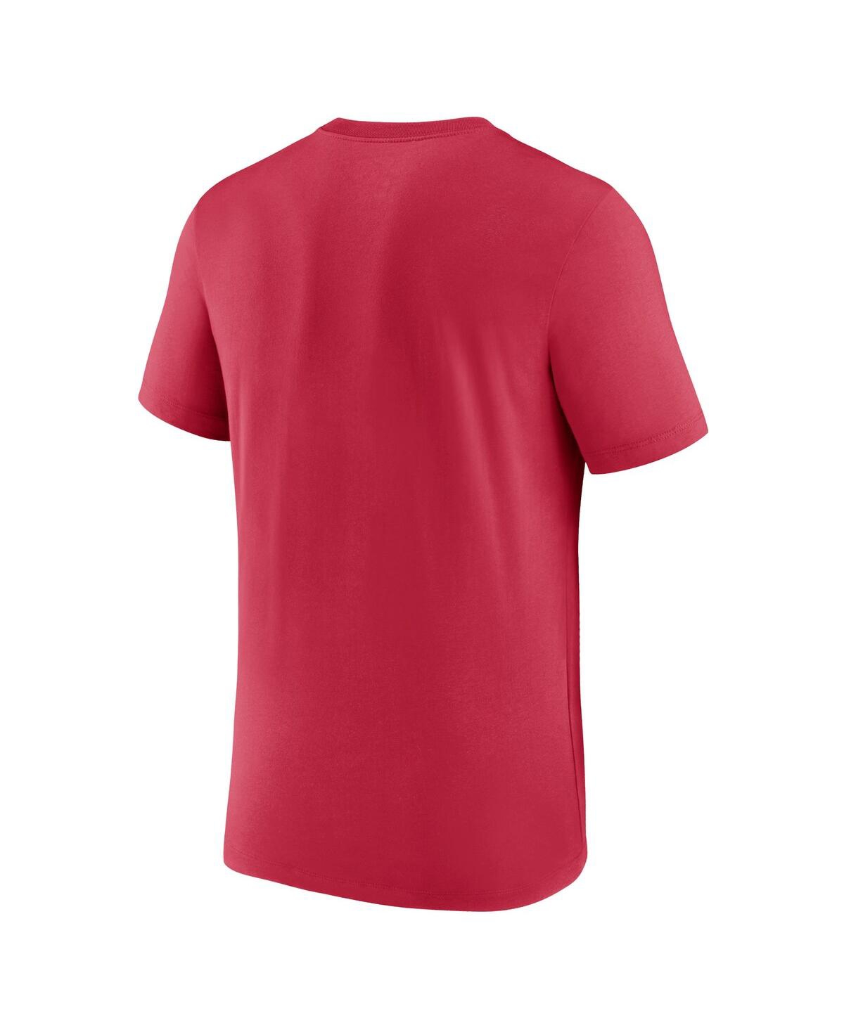 Shop Nike Men's  Red Barcelona Drac Pack Swoosh T-shirt