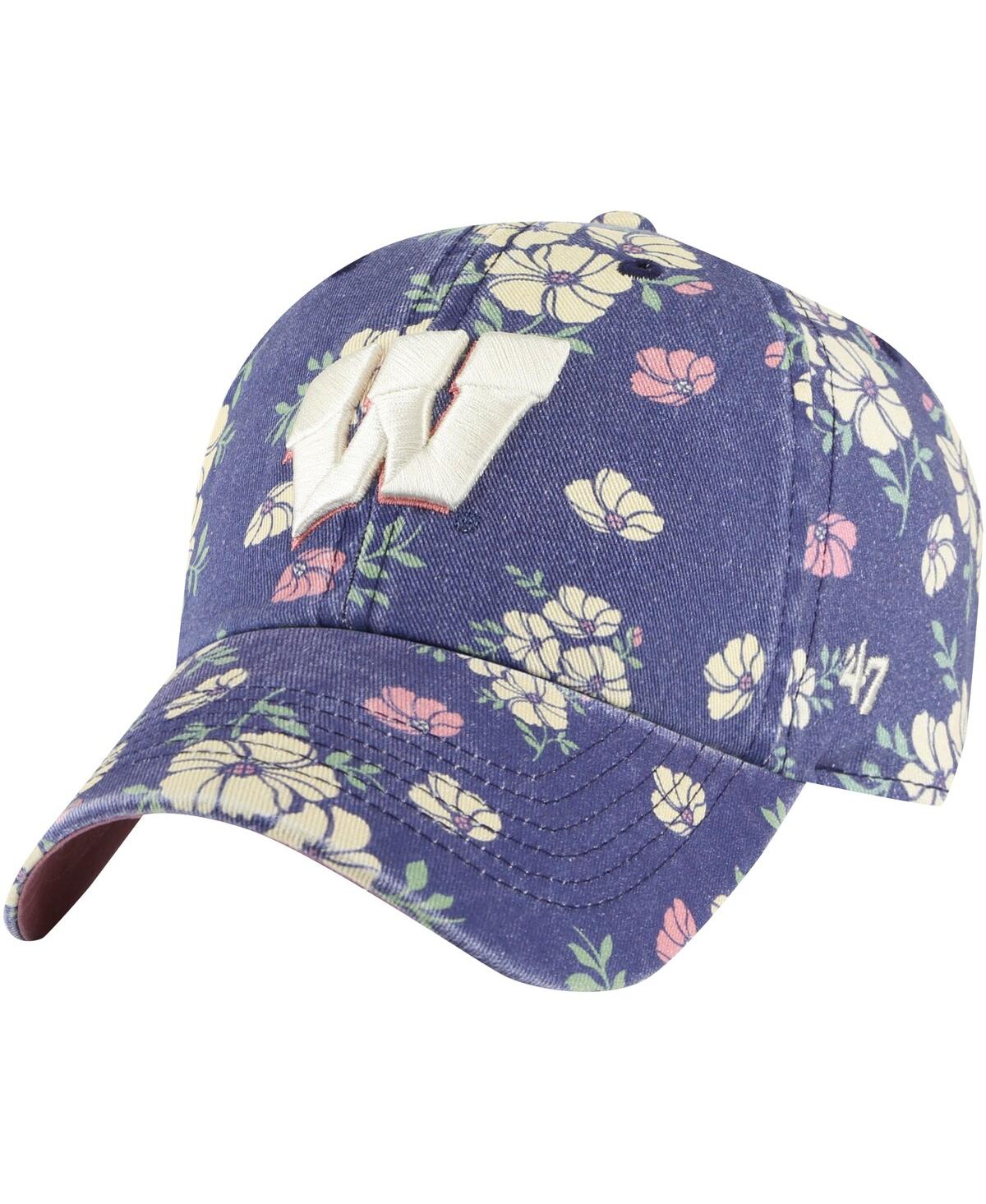 Shop 47 Brand Women's ' Navy Wisconsin Badgers Primrose Clean Up Adjustable Hat
