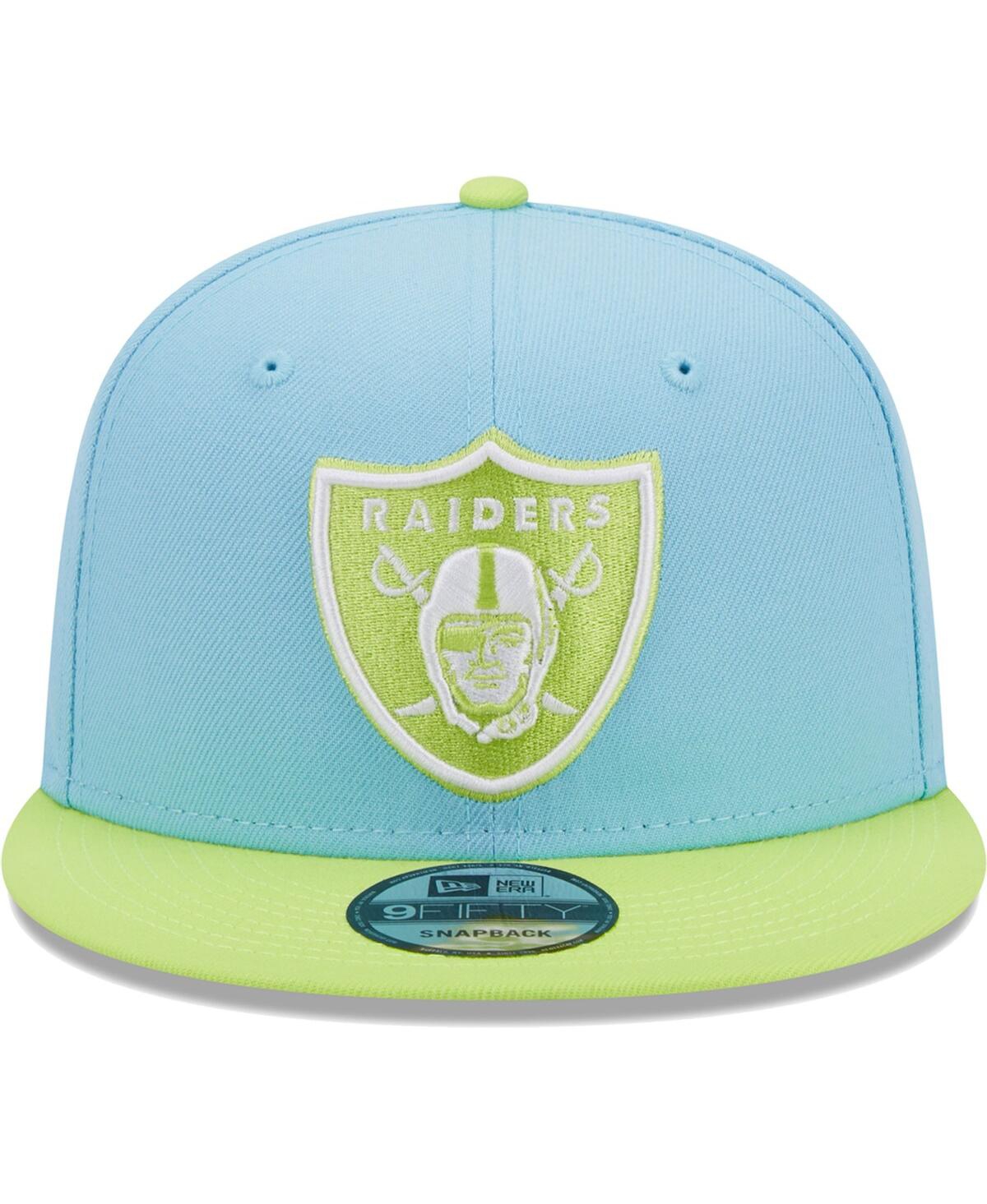 Men's New Era Neon Green Las Vegas Raiders Two-Tone Color Pack 9FIFTY Snapback Hat - Neon Green