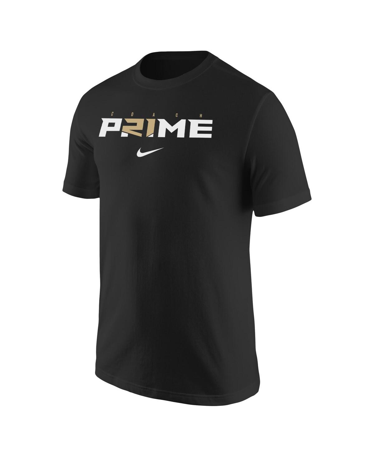 Shop Nike Men's  Deion Sanders Black Coach Prime Core T-shirt