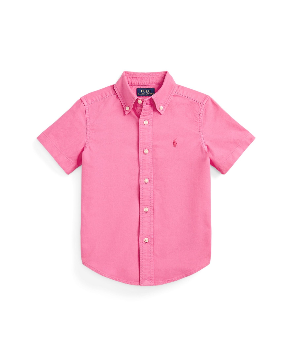 Polo Ralph Lauren Kids' Toddler And Little Boys Cotton Oxford Short-sleeves Shirt In Resort Rose