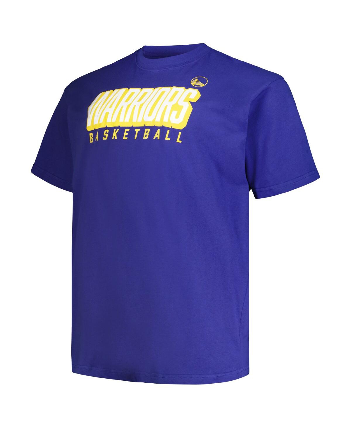 Fanatics Men's  Royal, Gold Golden State Warriors Big And Tall Short Sleeve And Long Sleeve T-shirt S In Royal,gold