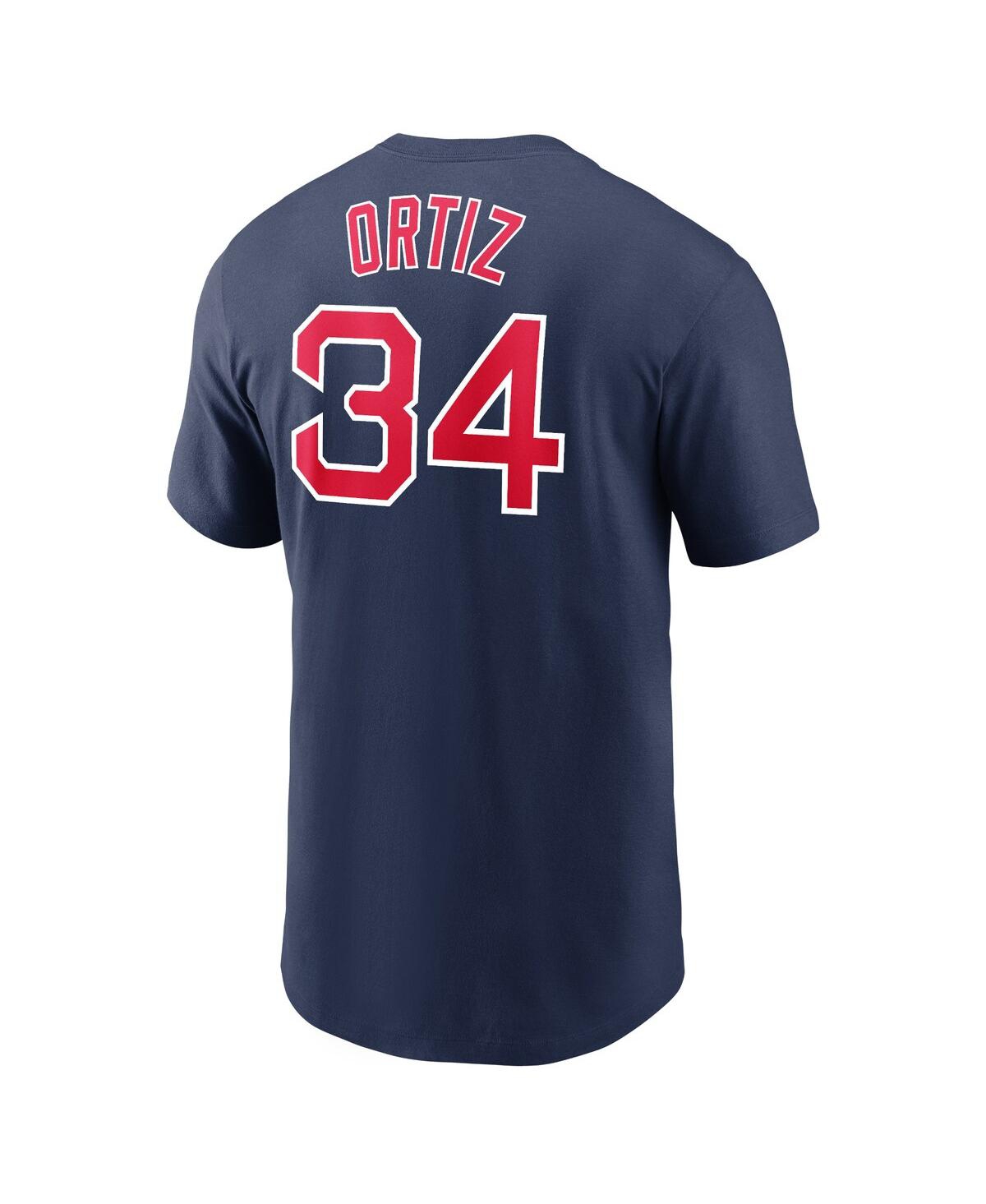 Men's Nike David OrtizBoston Red Sox Name and Number Logo T-shirt - Navy