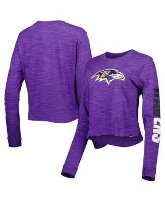 Women's New Era Purple Baltimore Ravens Crop Long Sleeve T-shirt - Macy's
