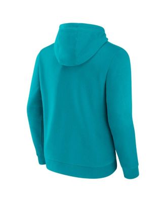Men's Aqua Miami Dolphins Primary Logo Fleece Pullover Hoodie