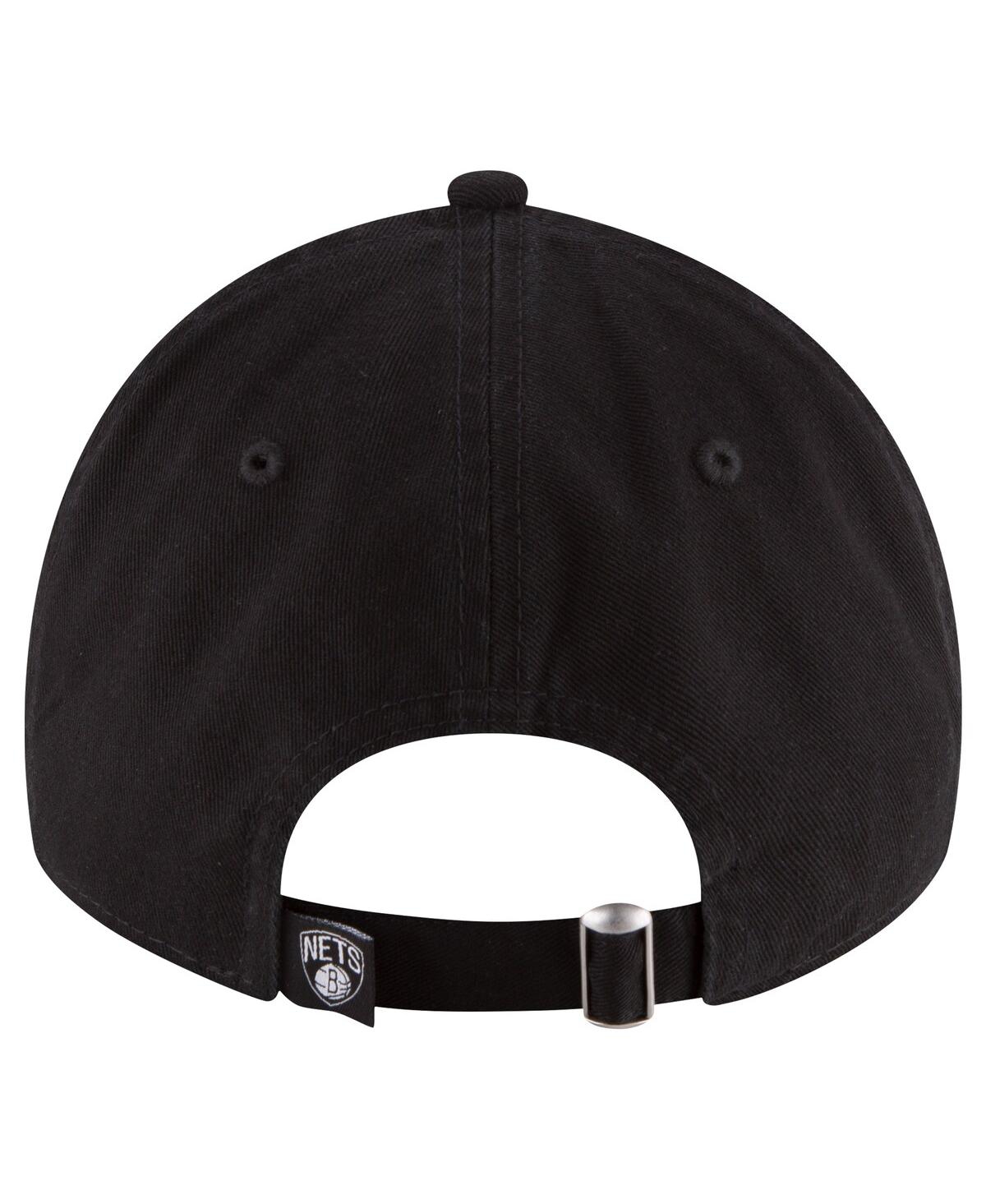 New Era Men's  Black Brooklyn Nets Team 2.0 9twenty Adjustable Hat In Black
