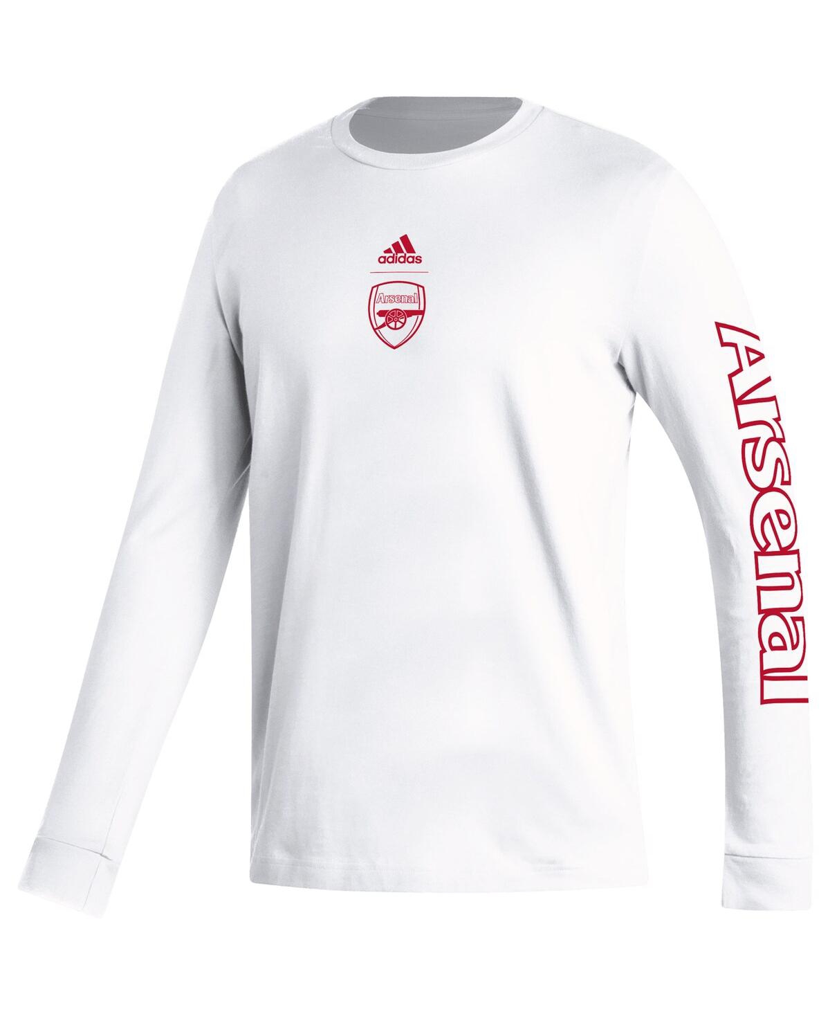 Men's adidasArsenal Team Crest Long Sleeve T-shirt - White